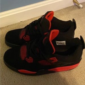 RED thunder Jordan 4s